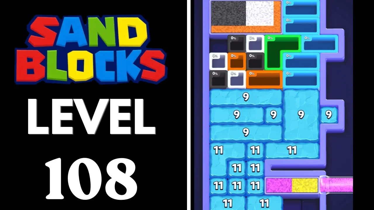 Sand Blocks Level 108 board layout
