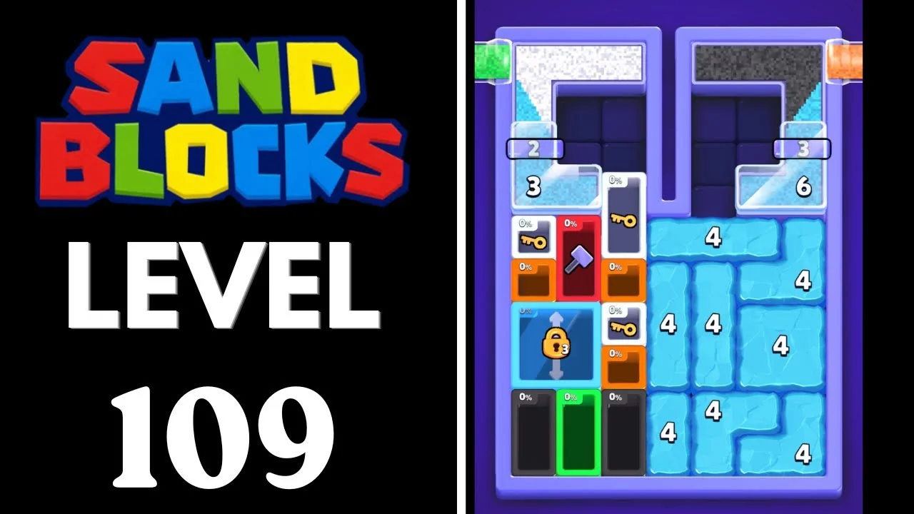 Sand Blocks Level 109 board layout