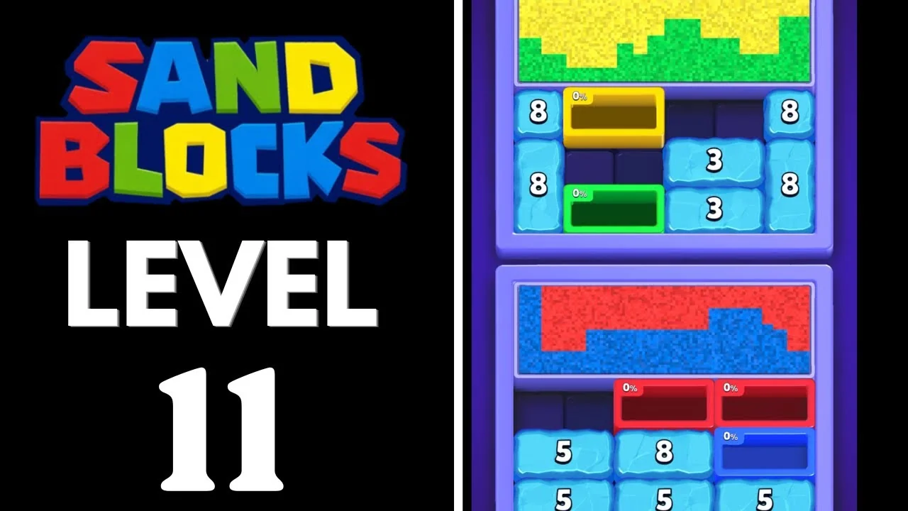 Sand Blocks Level 11 board