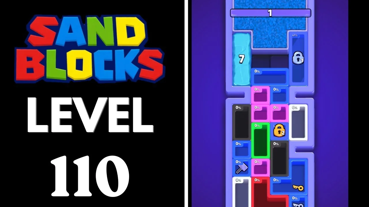 Sand Blocks Level 110 board layout