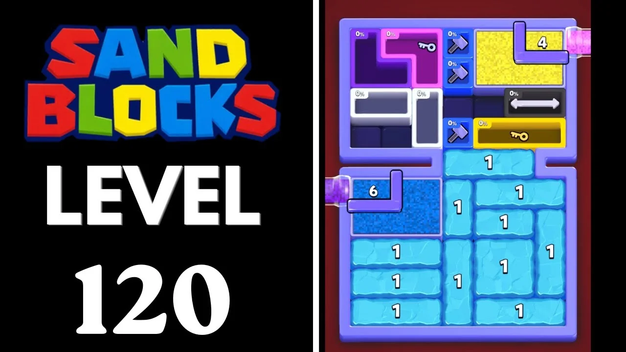 Sand Blocks Level 120 board layout