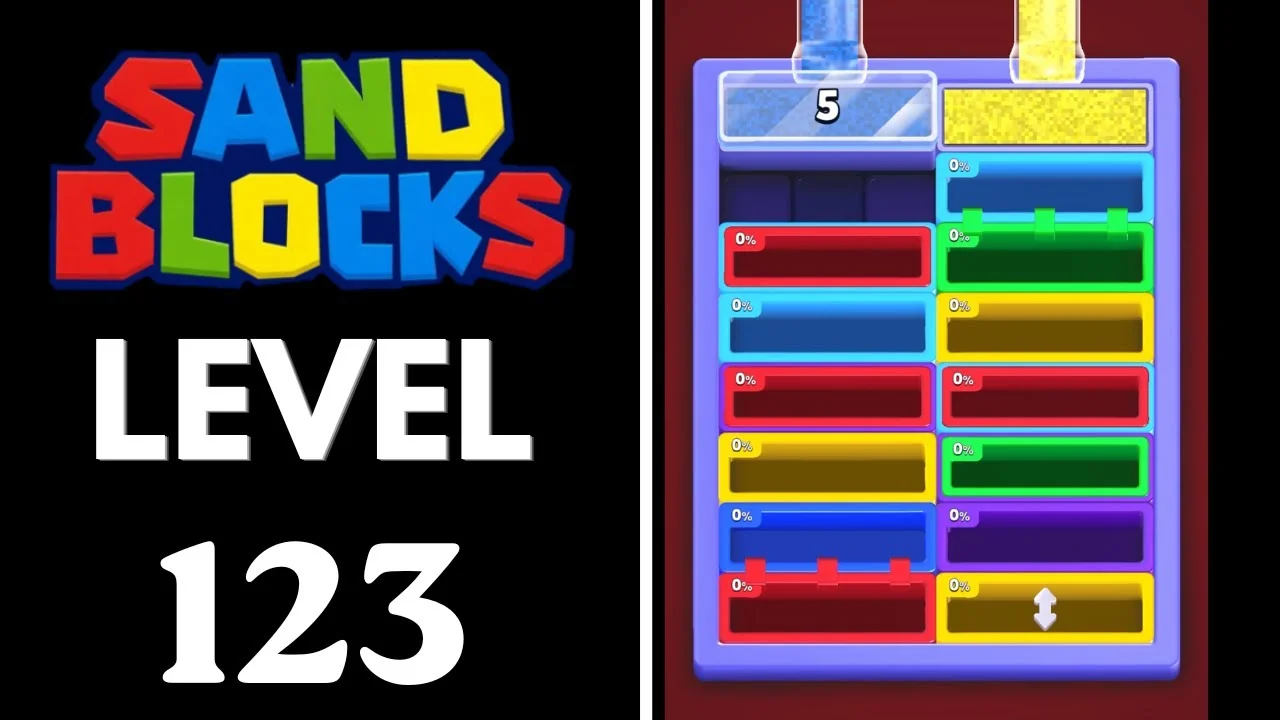 Sand Blocks Level 123 board layout