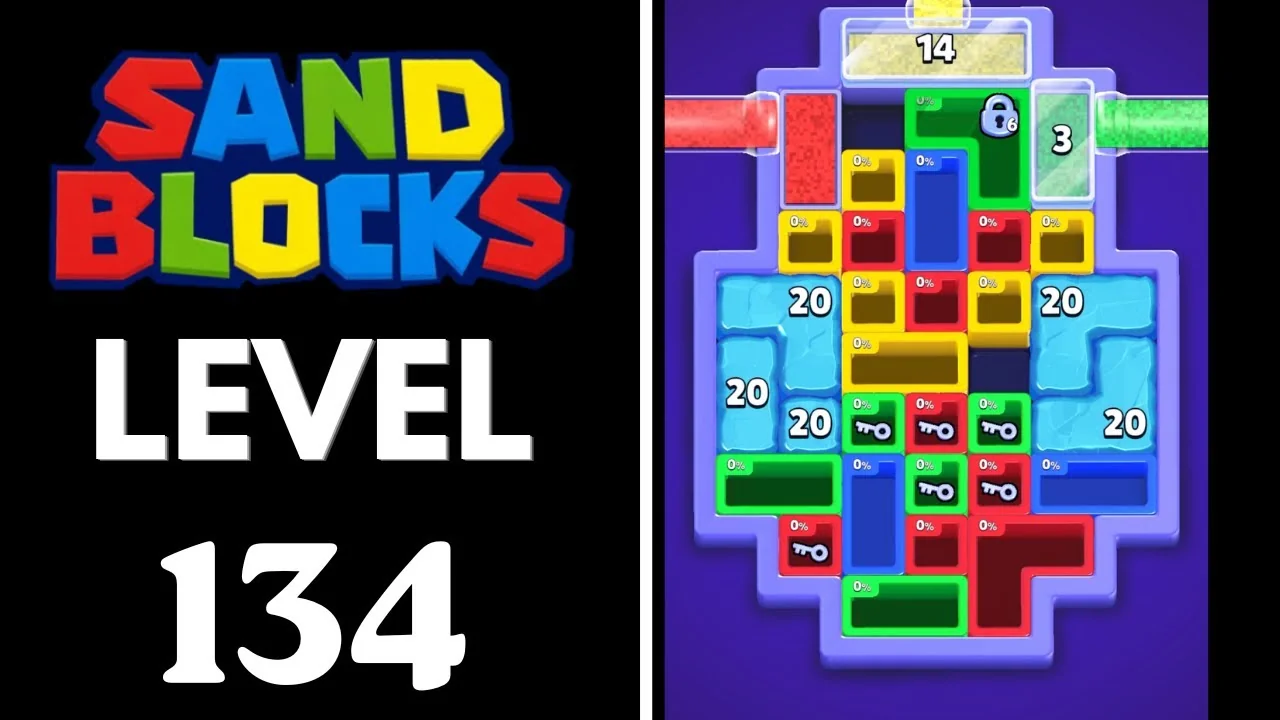 Sand Blocks Level 134 board layout