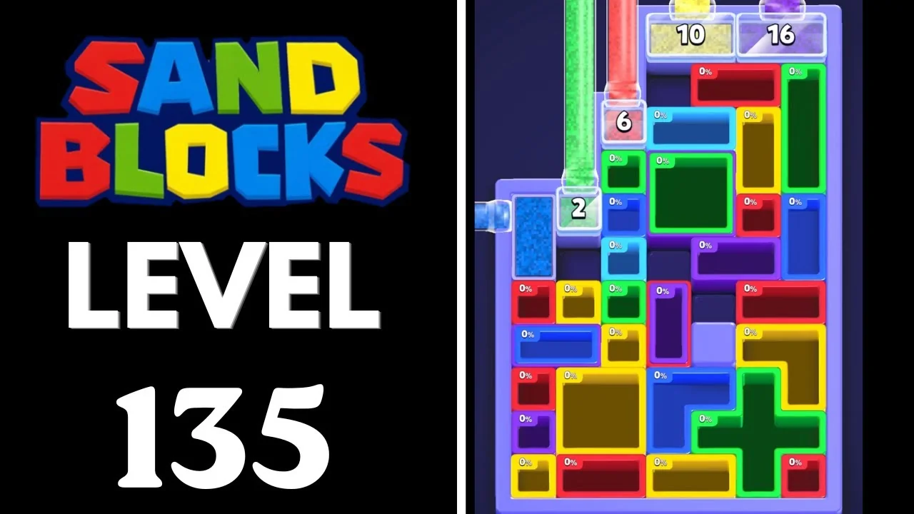Sand Blocks Level 135 board layout