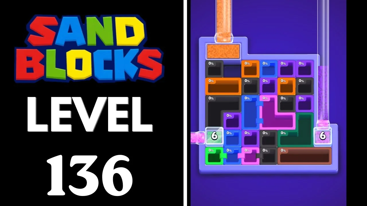 Sand Blocks Level 136 board layout