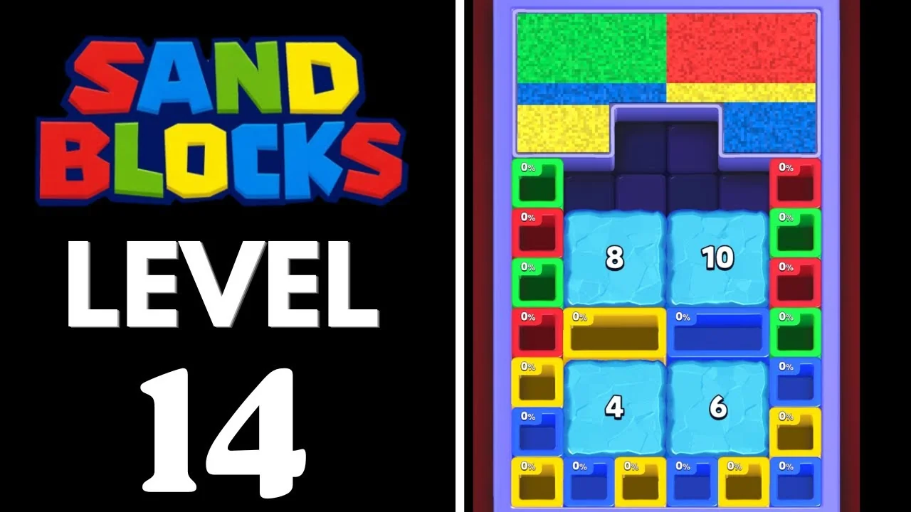 Sand Blocks Level 14 board
