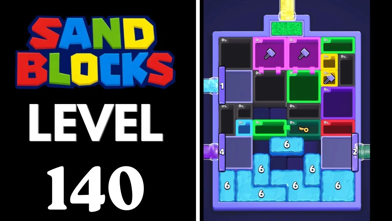 Sand Blocks Level 140 board layout