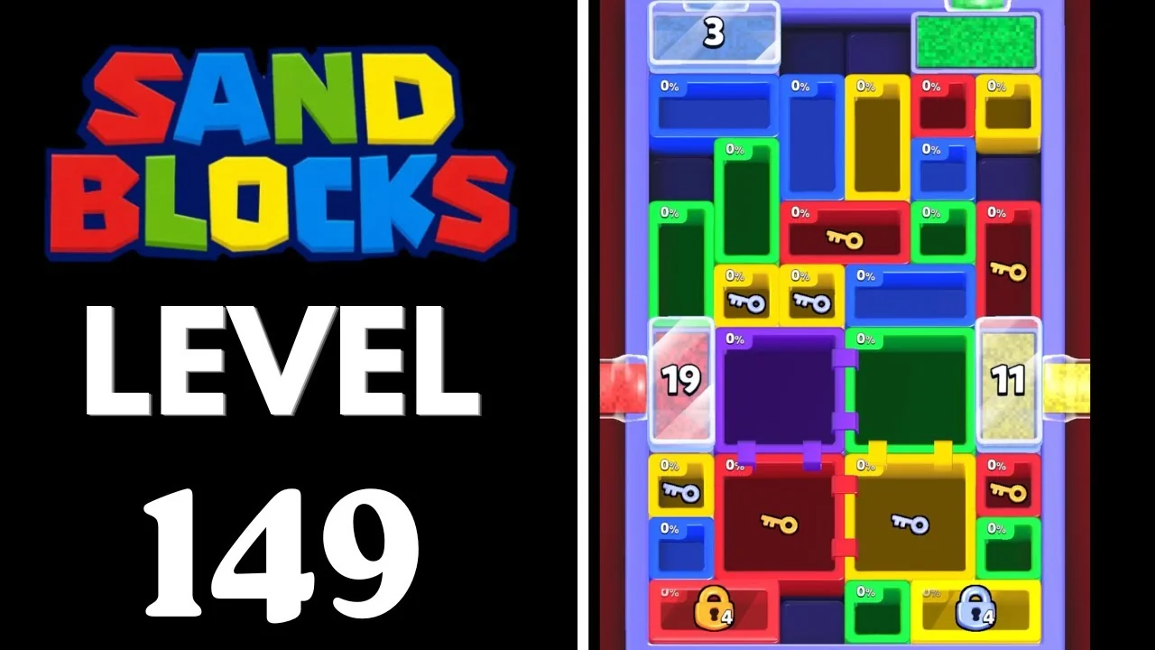 Sand Blocks Level 149 board layout