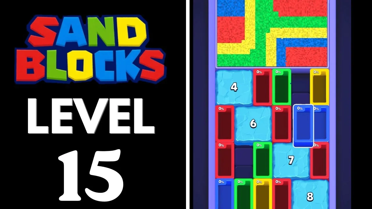 Sand Blocks Level 15 board