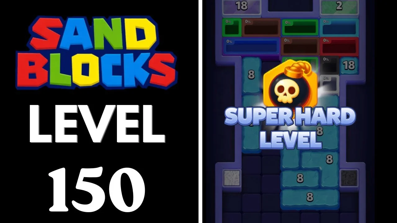 Sand Blocks Level 150 board layout