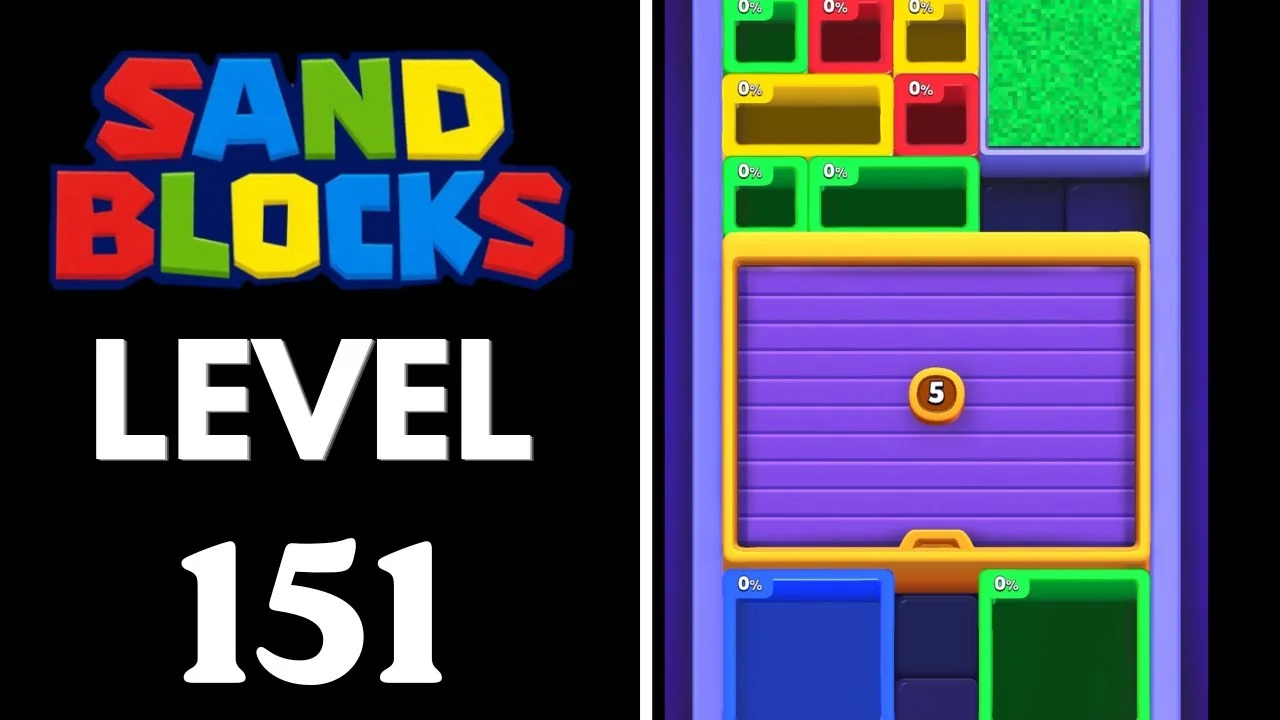 Sand Blocks Level 151 board layout