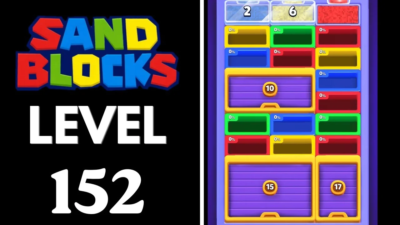Sand Blocks Level 152 board layout