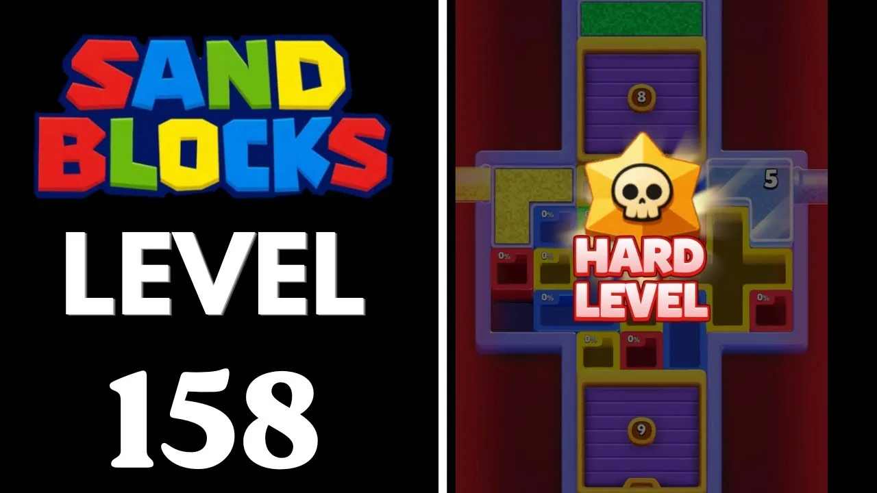 Sand Blocks Level 158 board layout