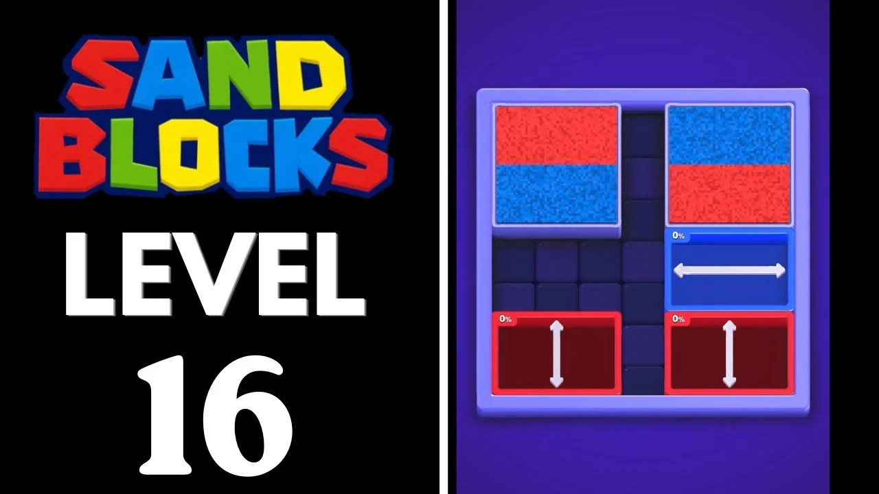 Sand Blocks Level 16 board