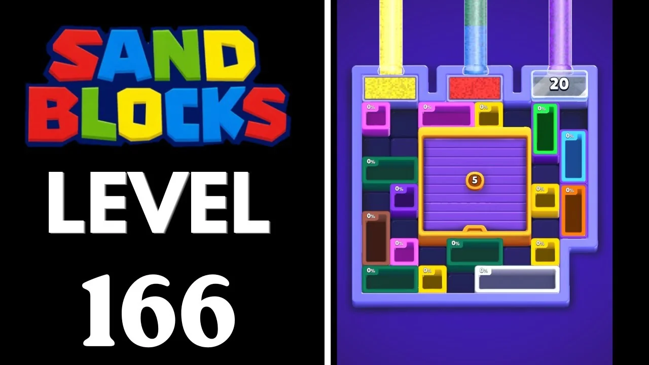 Sand Blocks Level 166 board layout