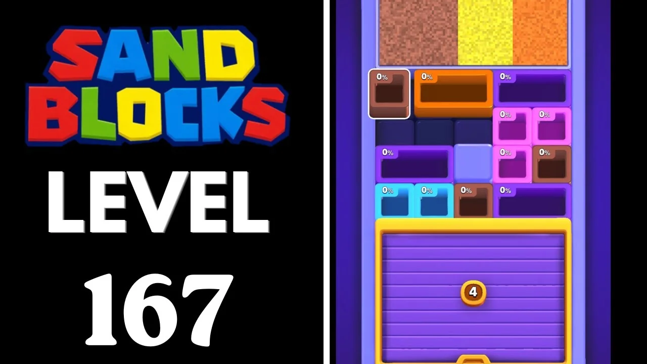 Sand Blocks Level 167 board layout
