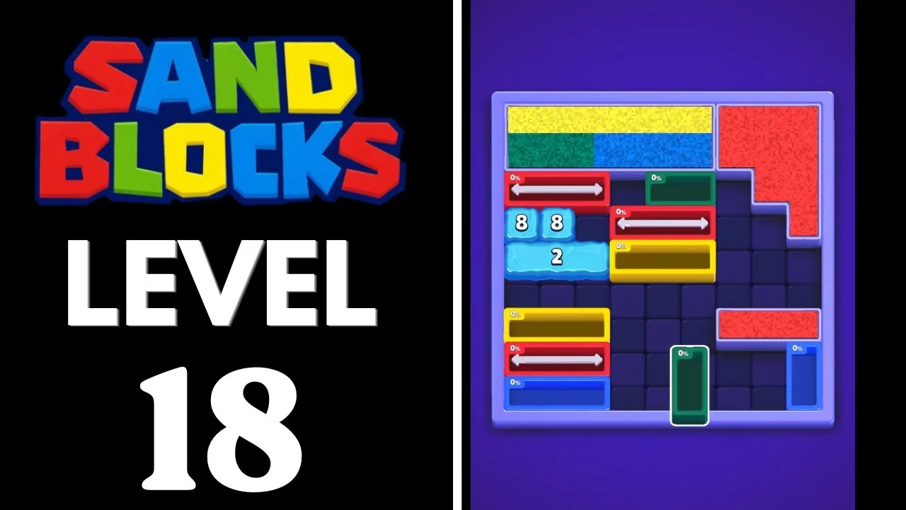 Sand Blocks Level 18 board