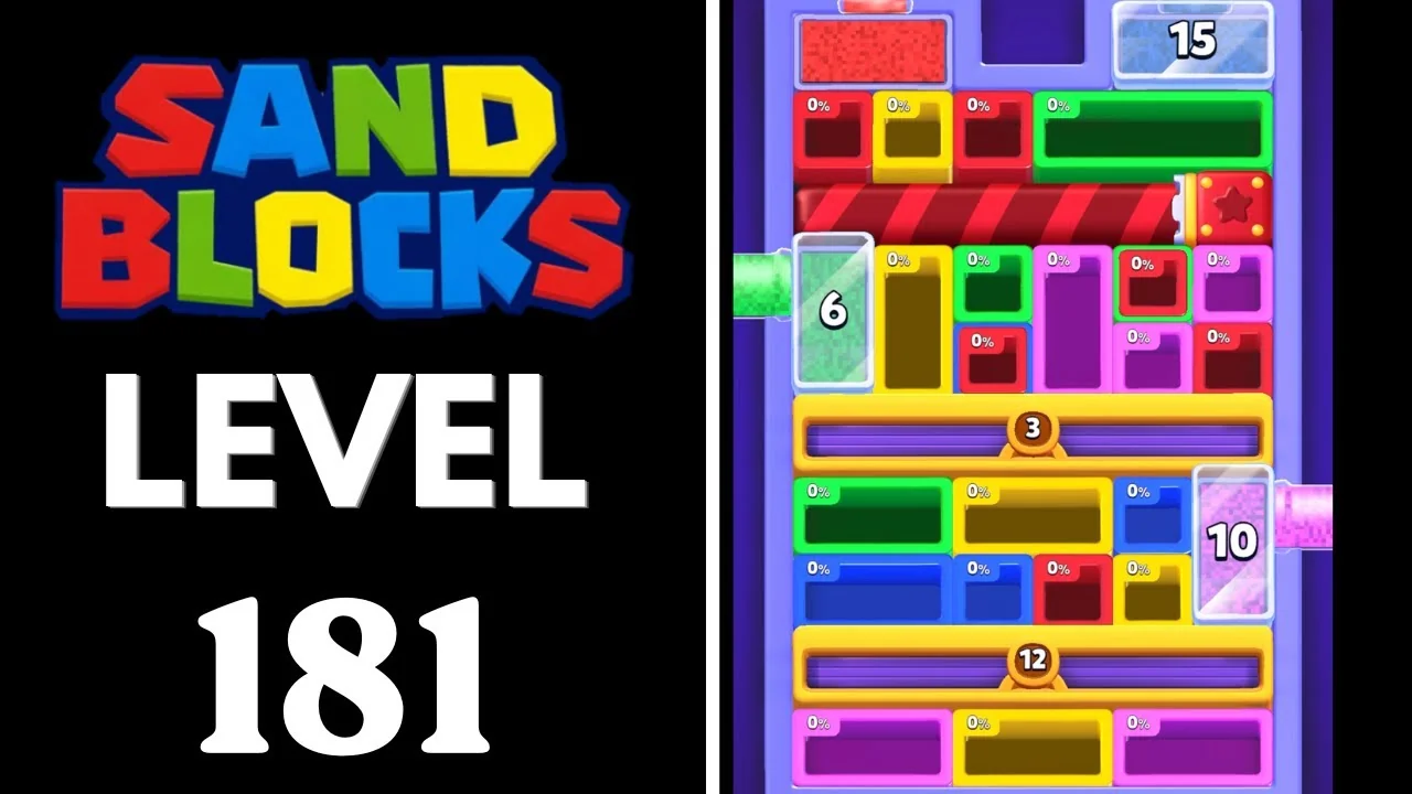 Sand Blocks Level 181 board layout