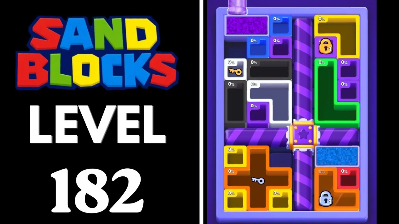 Sand Blocks Level 182 board layout