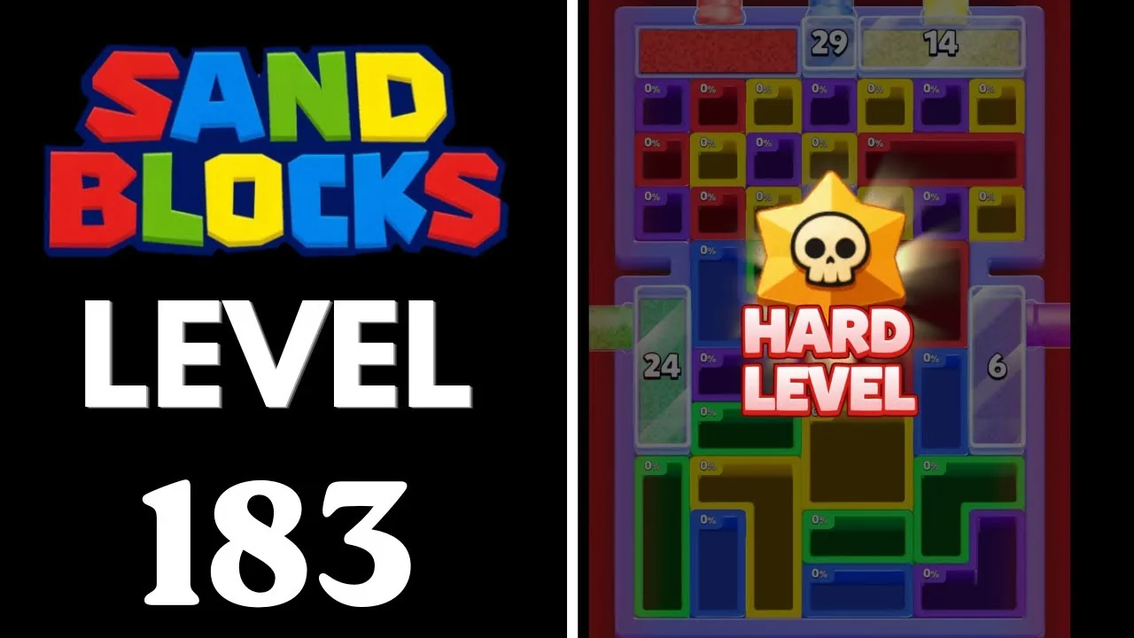 Sand Blocks Level 183 board layout
