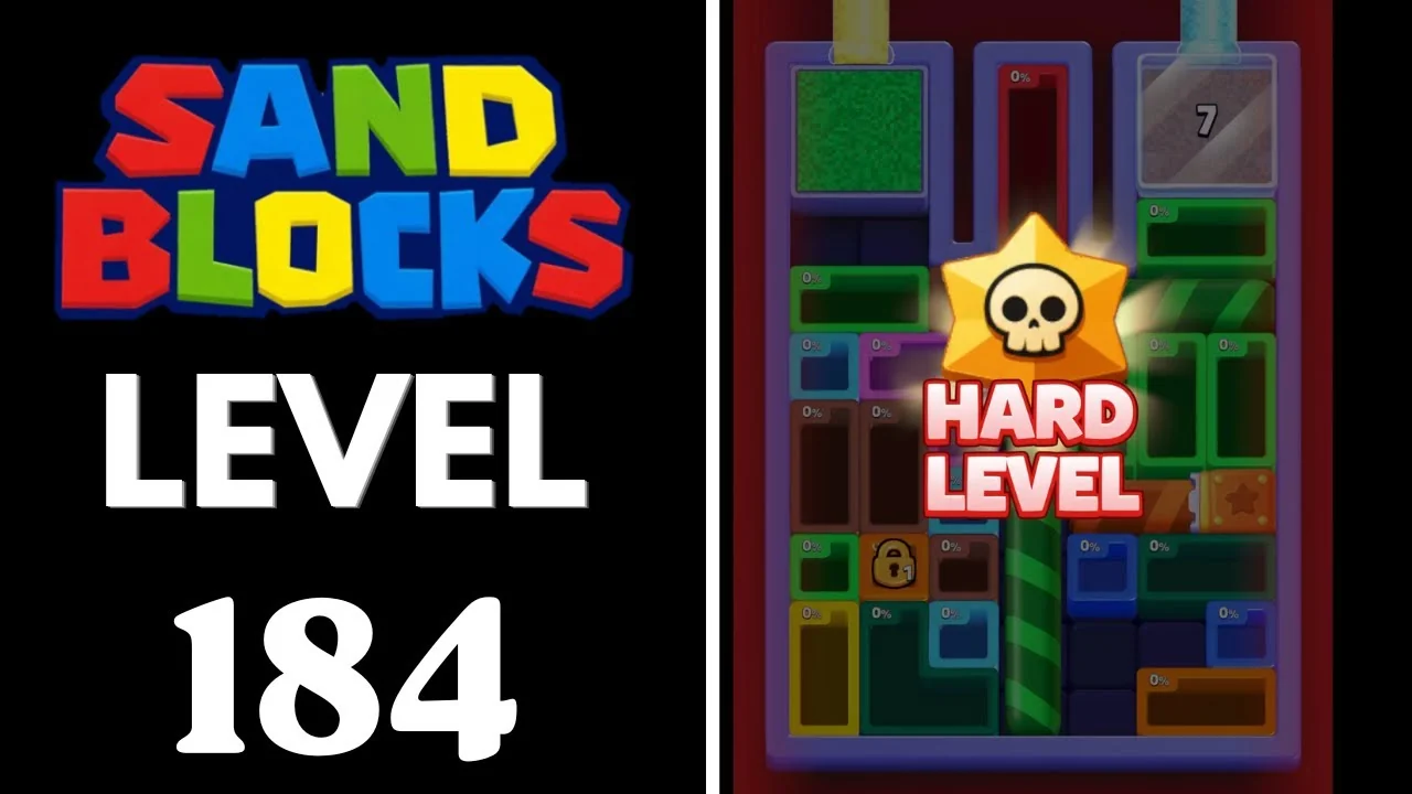 Sand Blocks Level 184 board layout