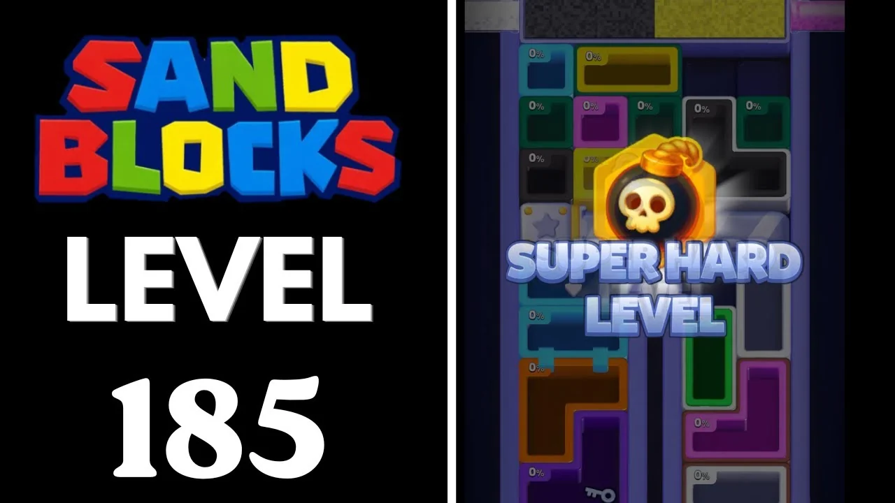Sand Blocks Level 185 board layout