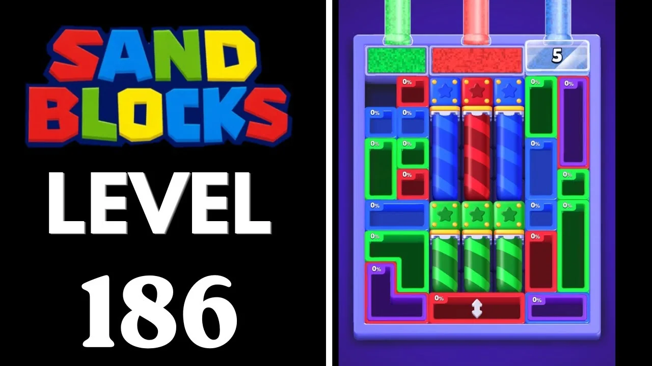 Sand Blocks Level 186 board layout