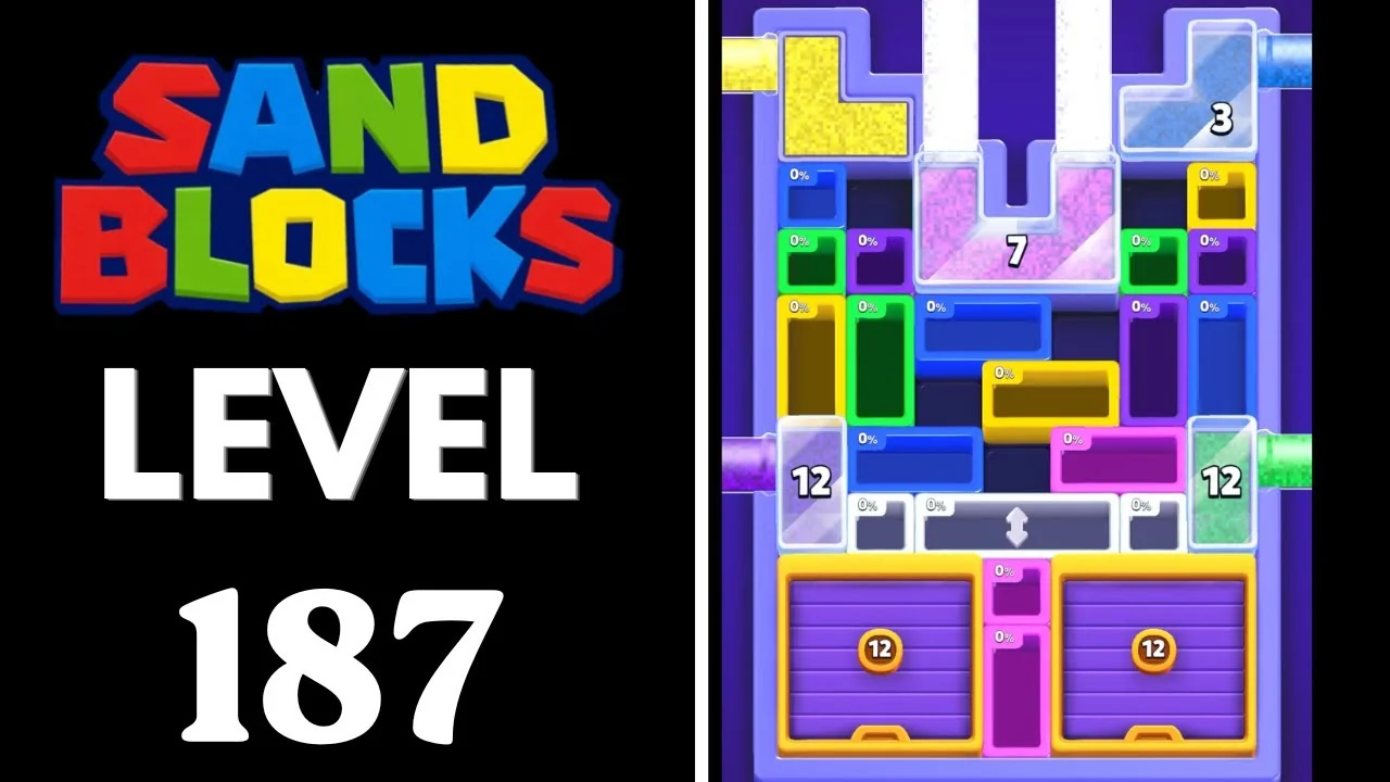 Sand Blocks Level 187 board layout
