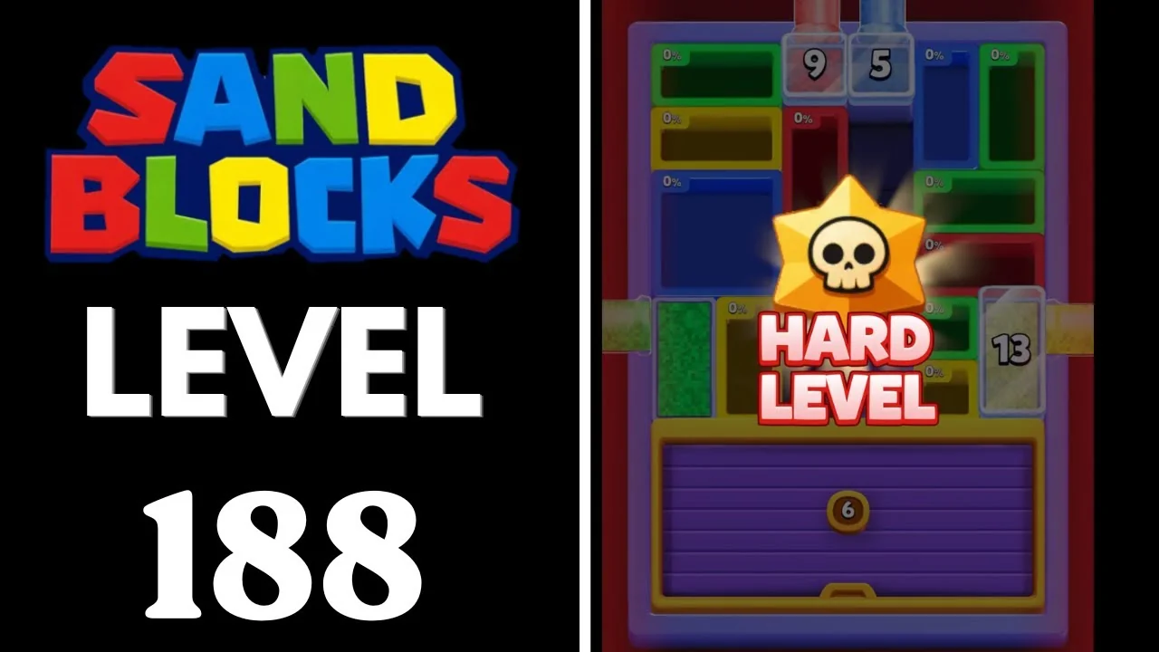 Sand Blocks Level 188 board layout