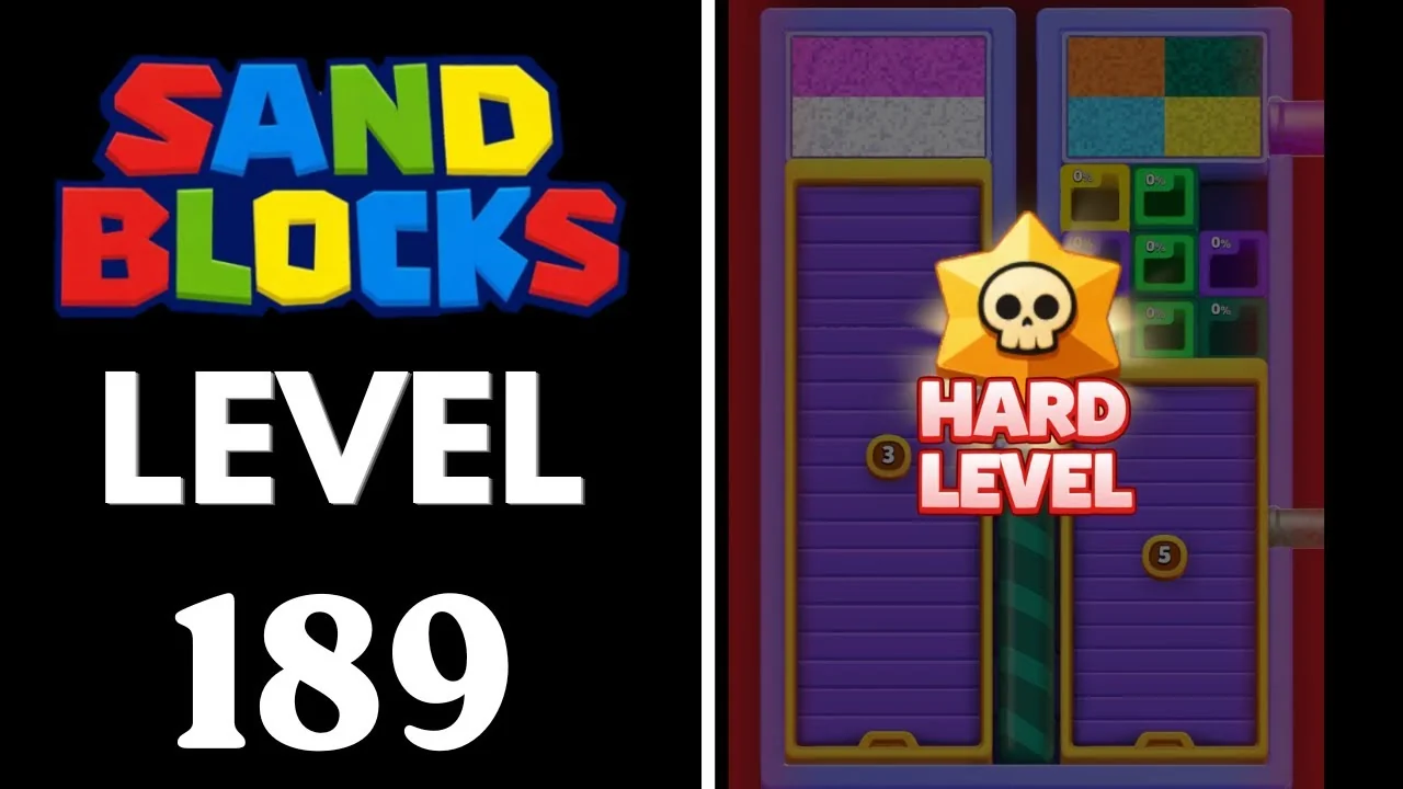 Sand Blocks Level 189 board layout