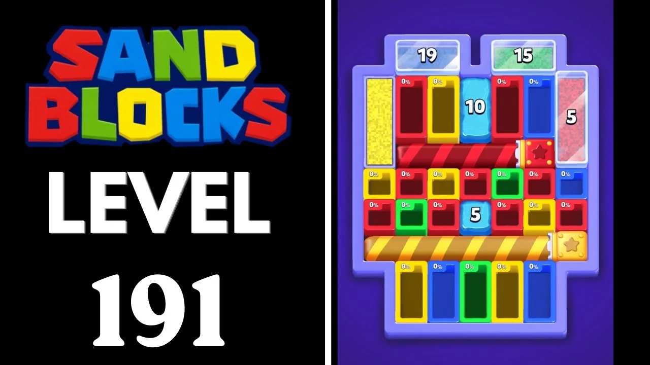 Sand Blocks Level 191 board layout
