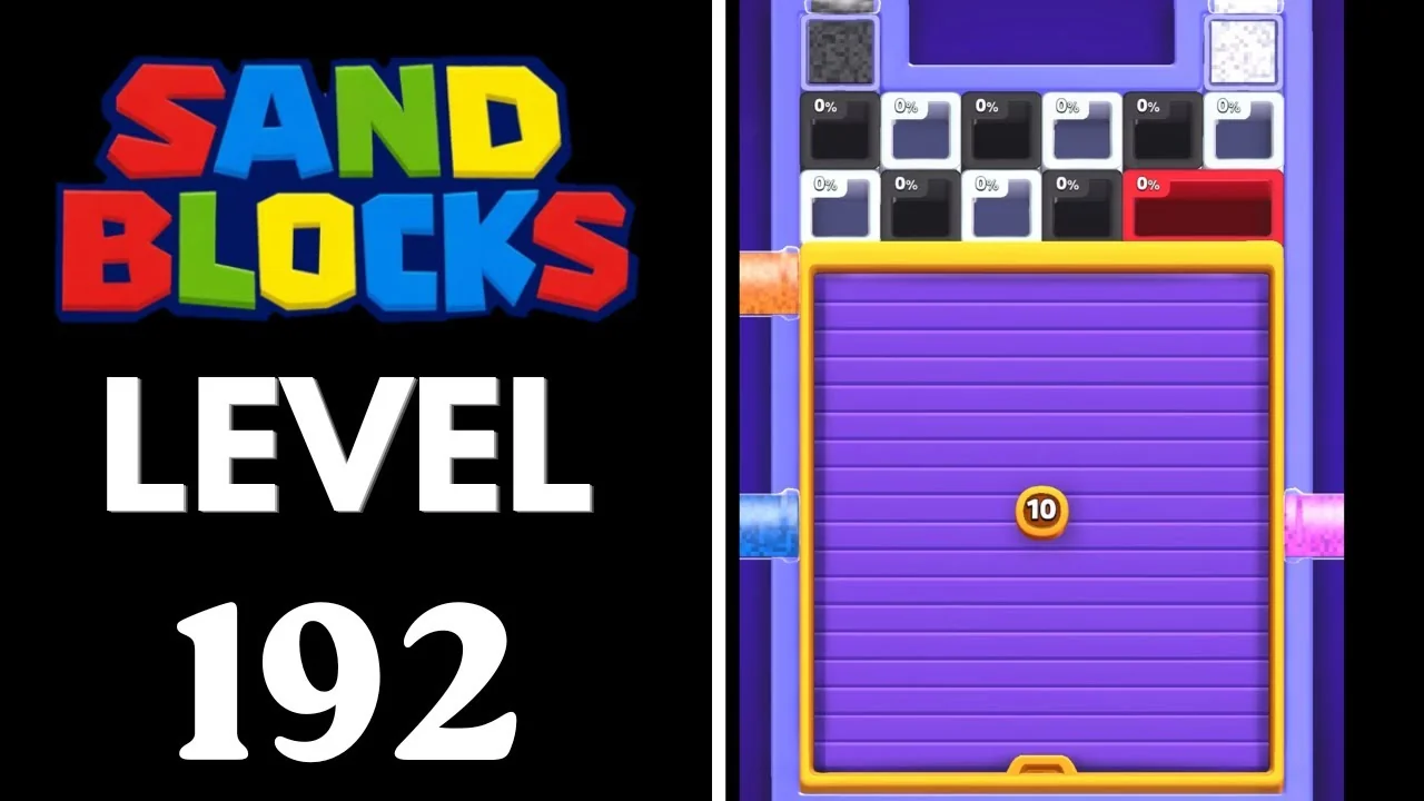 Sand Blocks Level 192 board layout