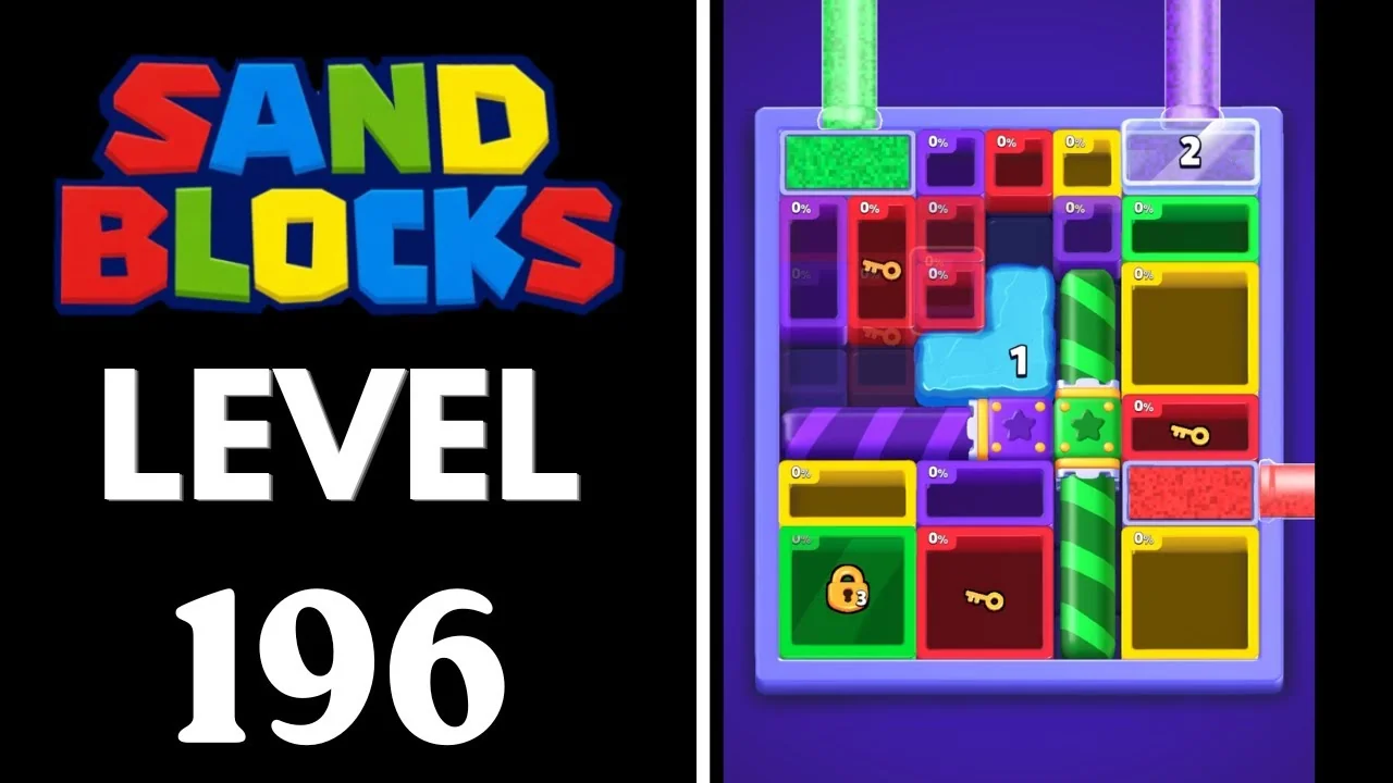 Sand Blocks Level 196 board layout