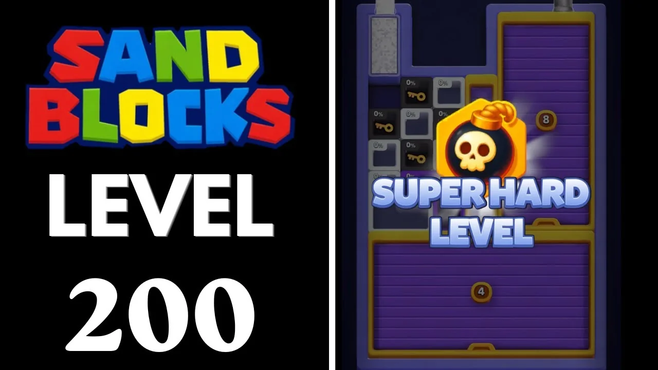 Sand Blocks Level 200 board
