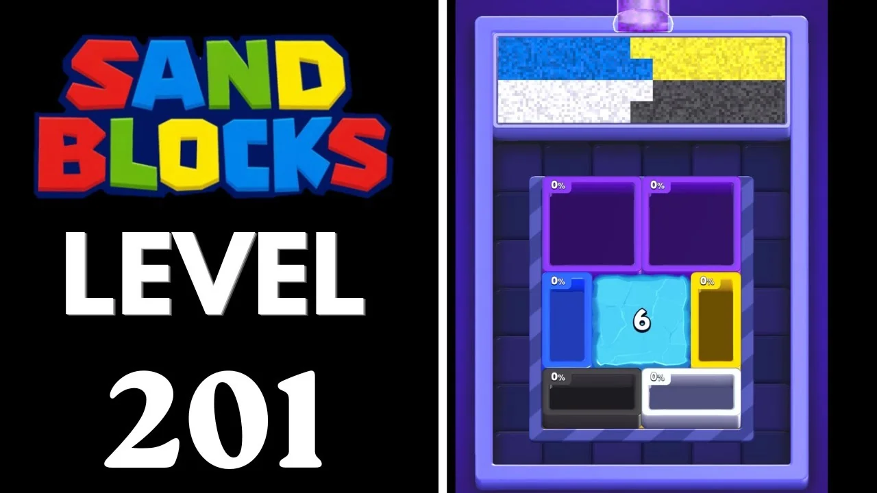 Sand Blocks Level 201 board