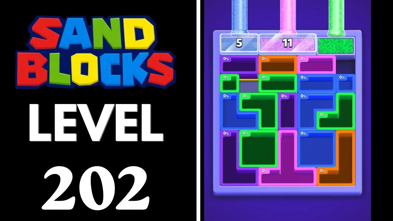 Sand Blocks Level 202 board