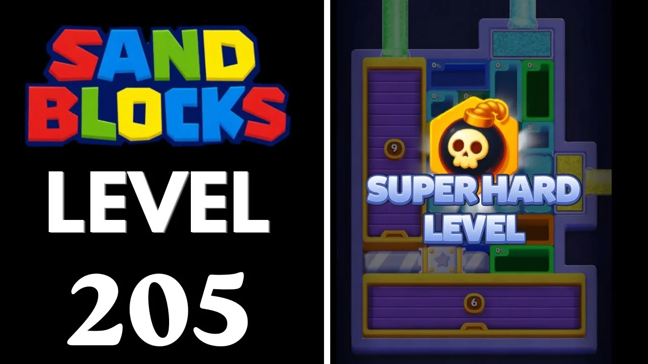 Sand Blocks Level 205 board layout