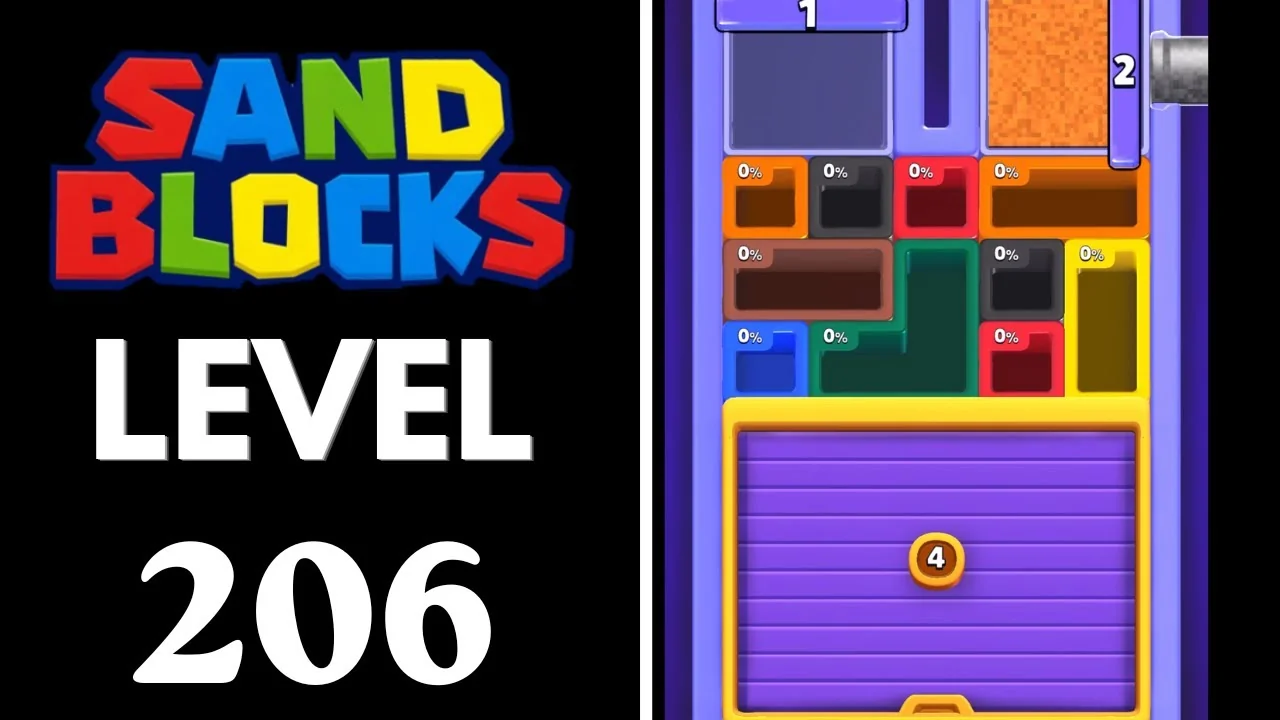Sand Blocks Level 206 board layout