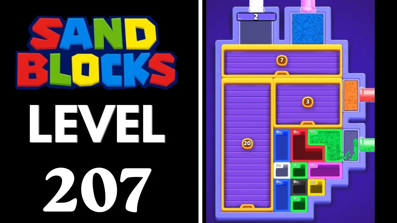 Sand Blocks Level 207 board layout