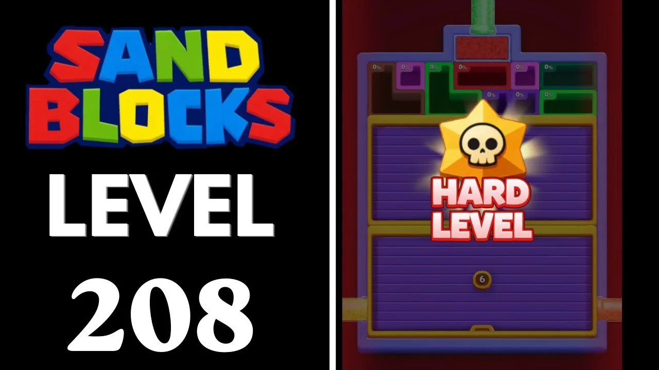 Sand Blocks Level 208 board layout