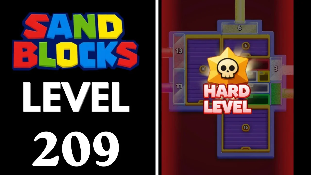Sand Blocks Level 209 board layout