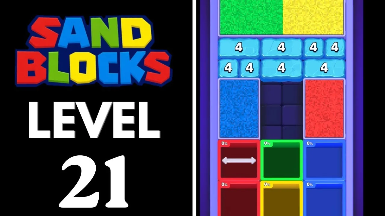 Sand Blocks Level 21 board