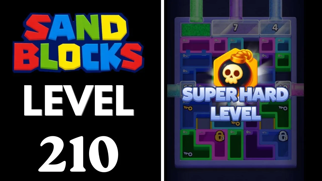 Sand Blocks Level 210 board layout