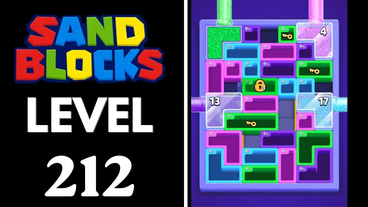 Sand Blocks Level 212 board layout