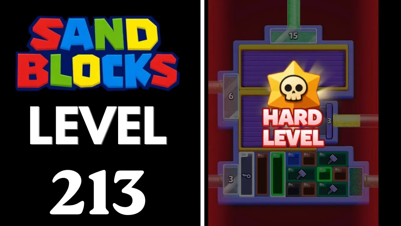 Sand Blocks Level 213 board layout