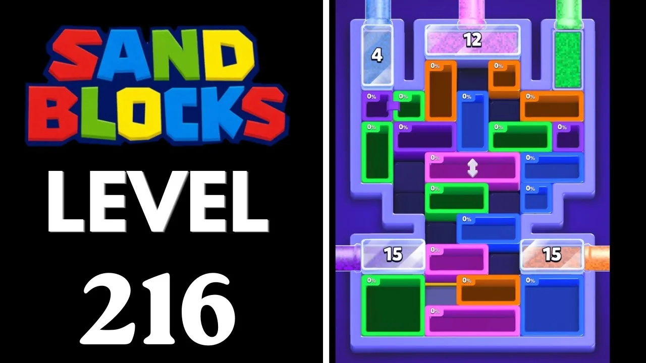 Sand Blocks Level 216 board layout
