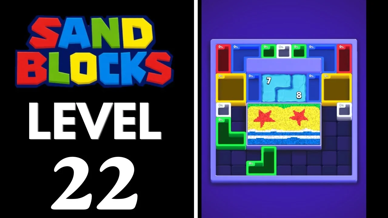 Sand Blocks Level 22 board