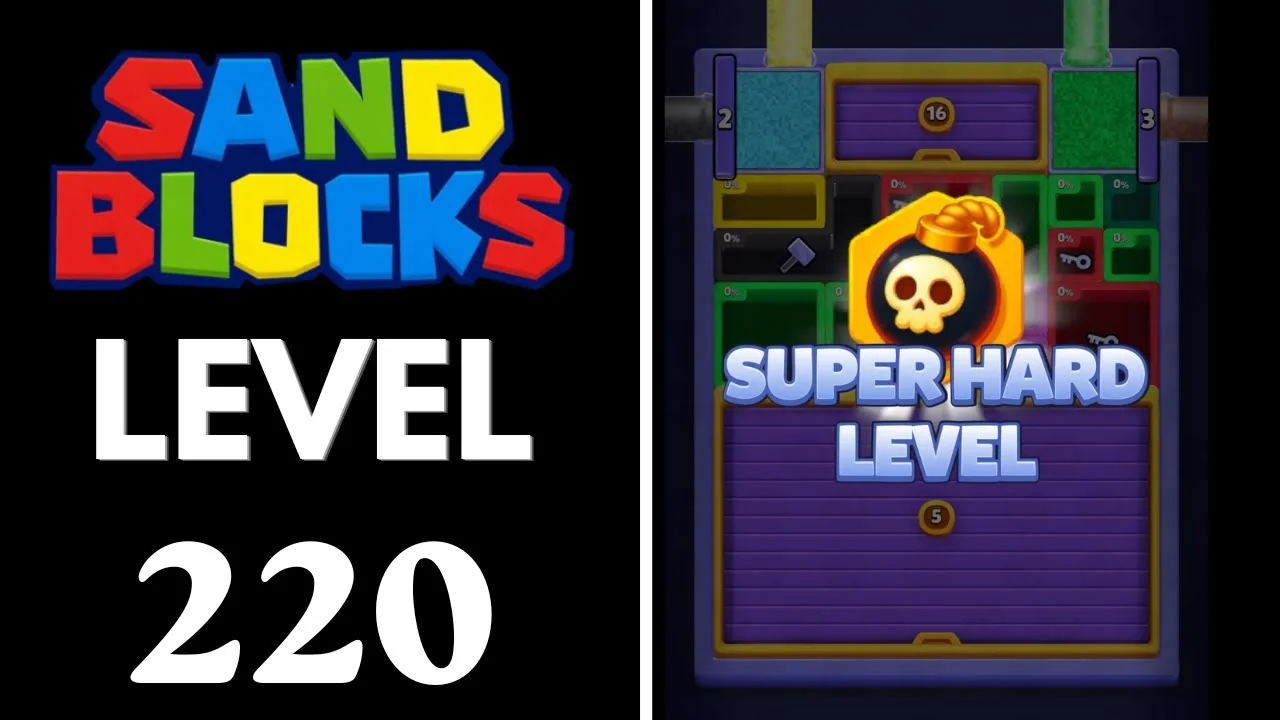 Sand Blocks Level 220 board layout
