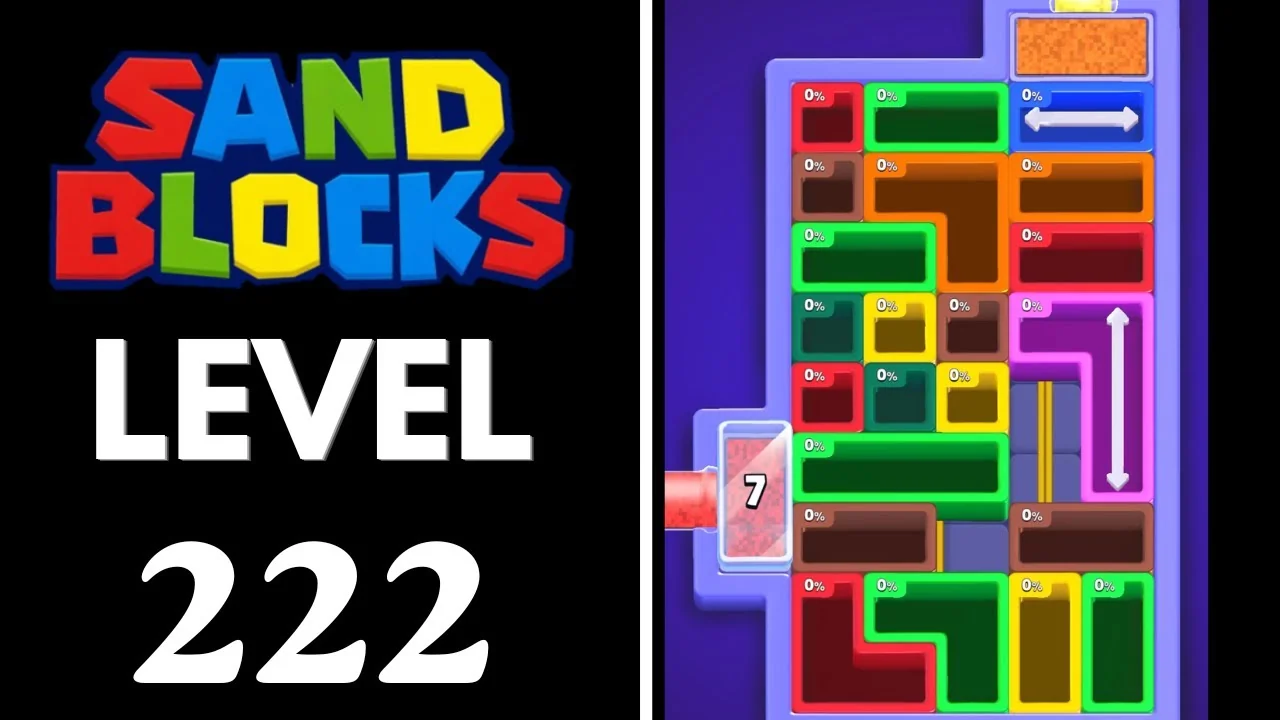 Sand Blocks Level 222 board layout