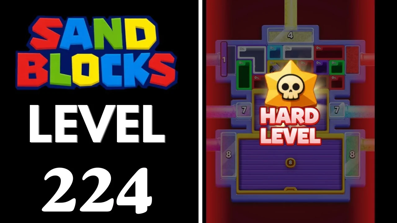 Sand Blocks Level 224 board layout